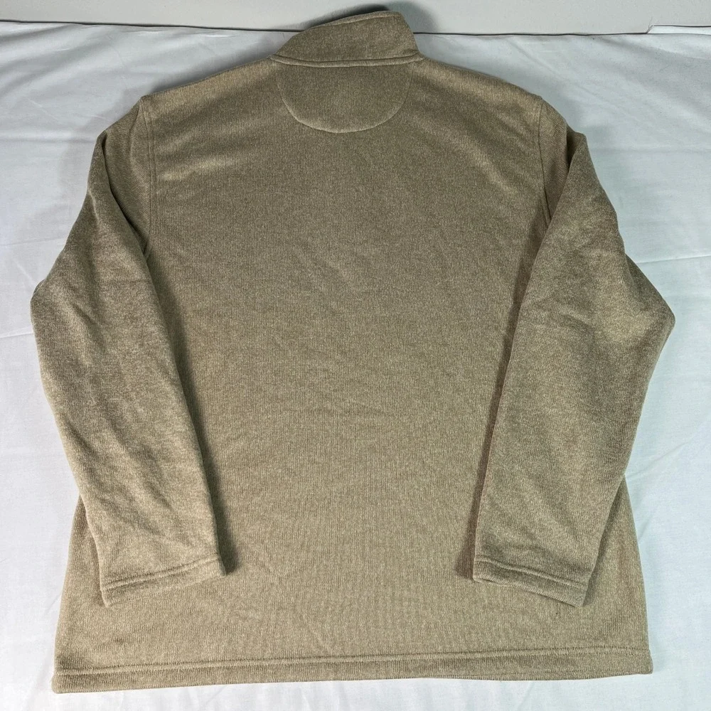 Izod Sweater Fleece Mens XL Camel Heather NEW 1/4 Zip Pullover Breathable Soft
